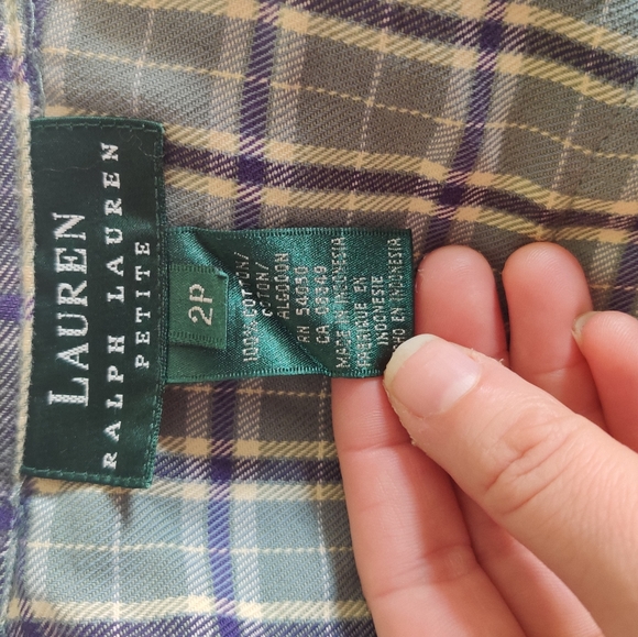 Ralph Lauren Green Flannel - Picture 3 of 4